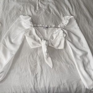 Fashion Nova Tie Front Crop Top